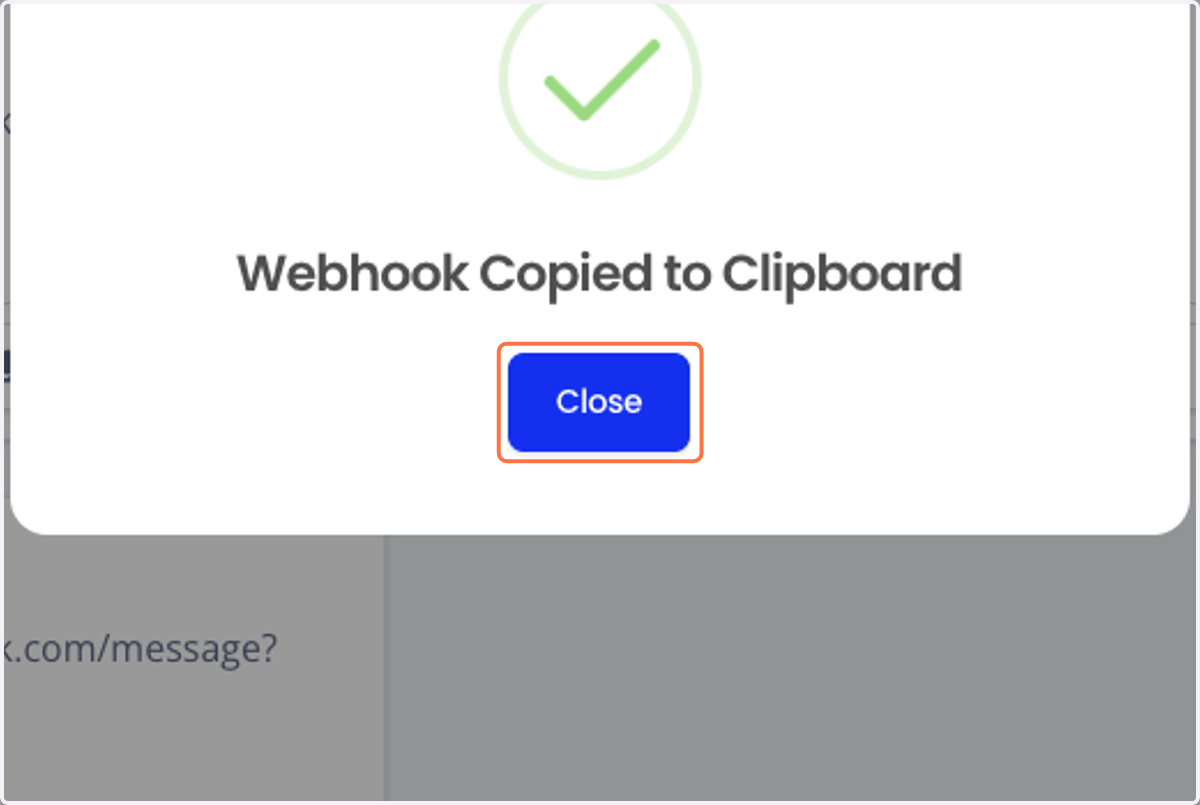 Click on Close