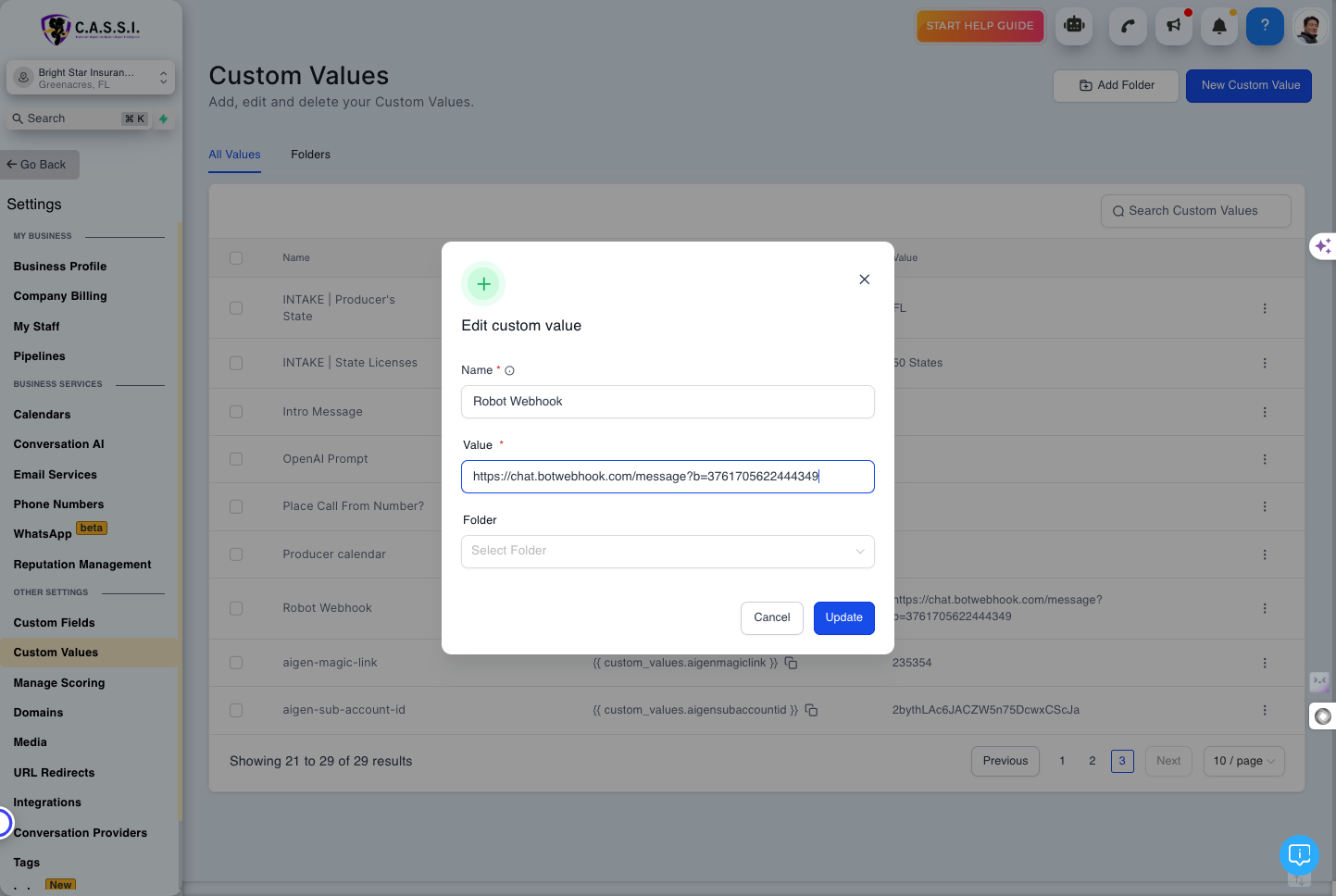 Paste "https://chat.botwebhook.com/message?b=3761705622444349" into input