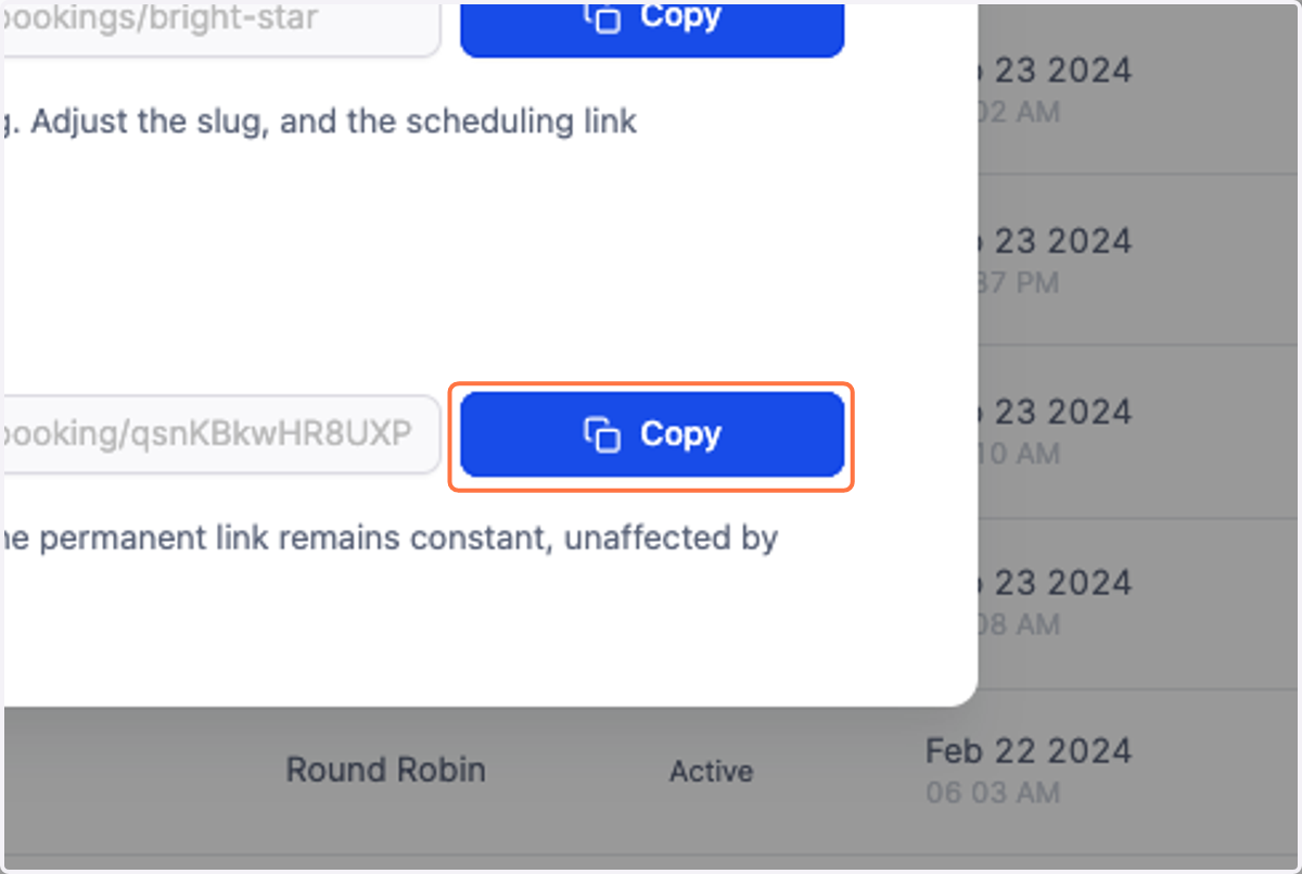 Click on Copy