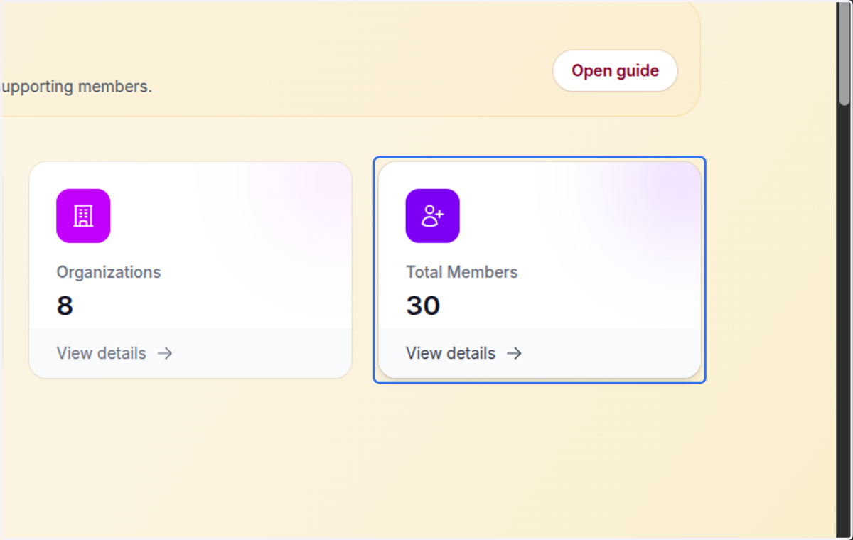 Click on Total Members…