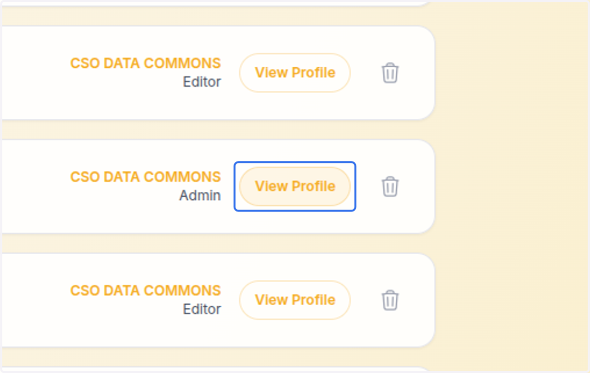 Click on View Profile - this is the profile of the user you need to reset the password for their account