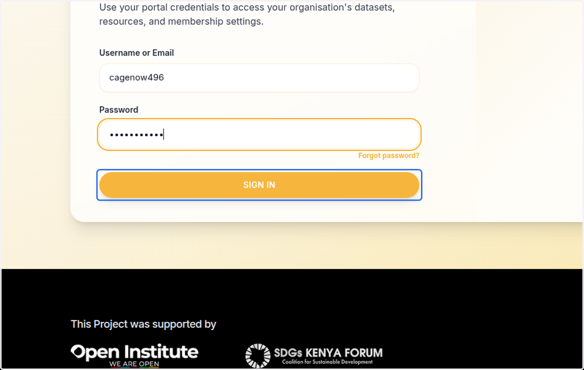 Click on SIGN IN