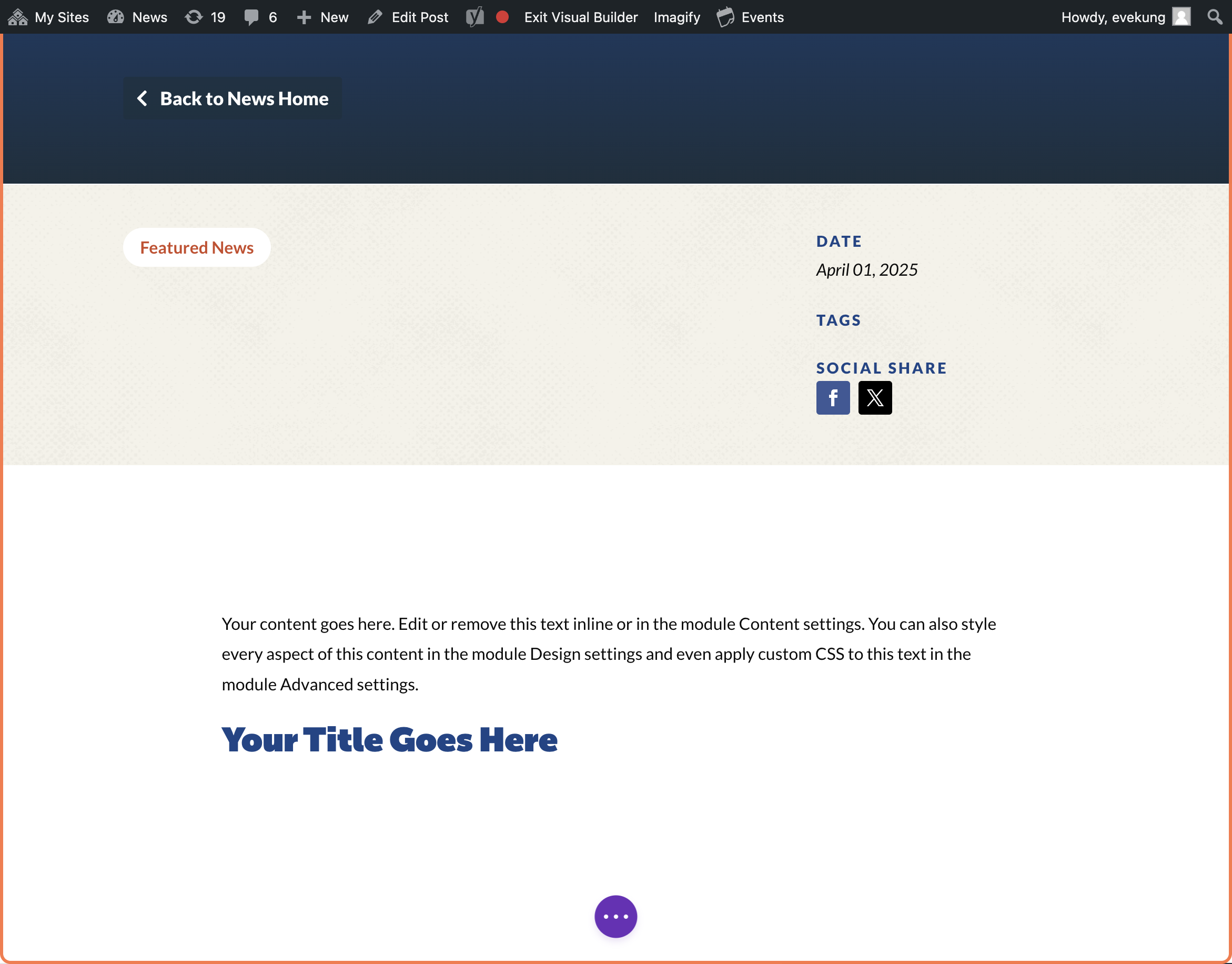 If you're finished adding in content, click on the triple dot at the bottom