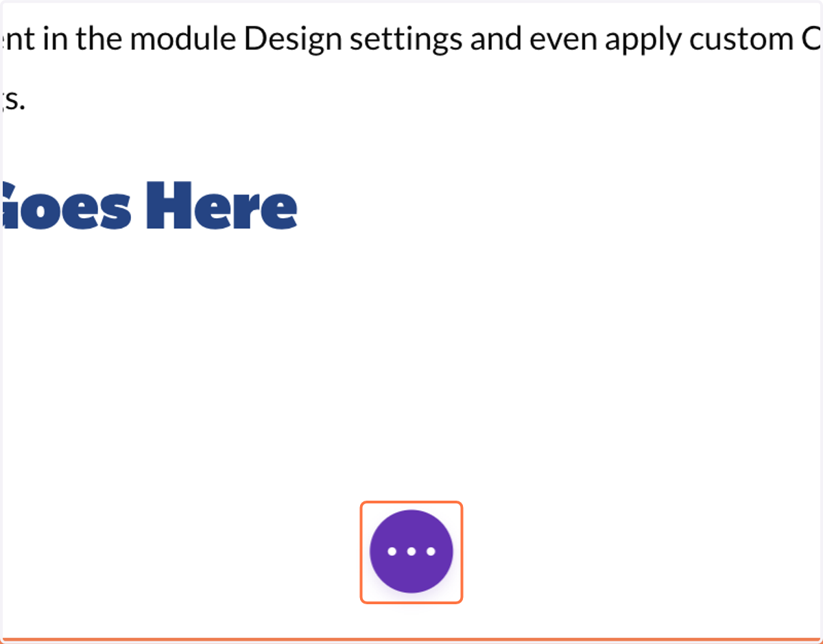 If you're finished adding in content, click on the triple dot at the bottom