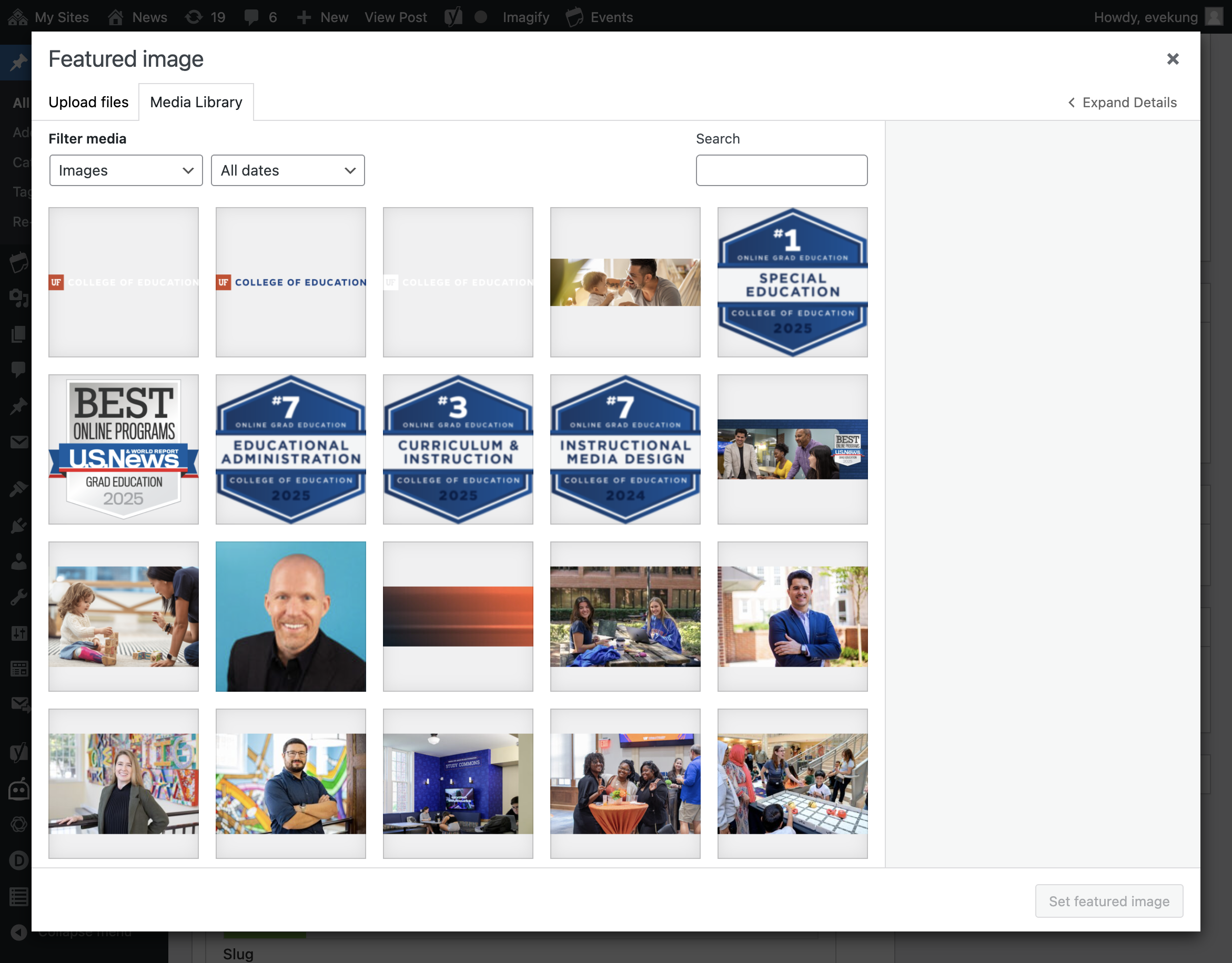 Pick a featured image (this will be your wp card)