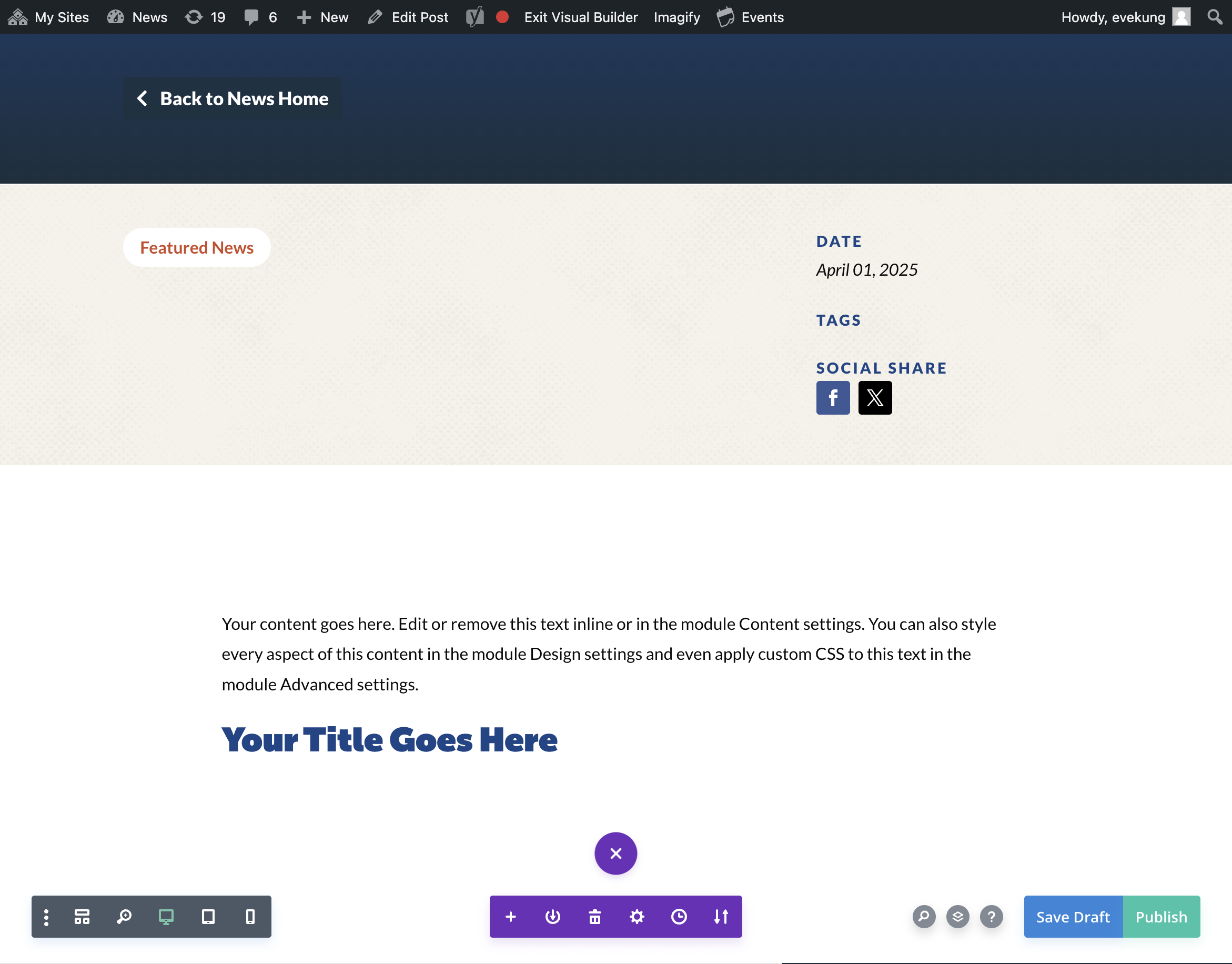 Click on Save Draft