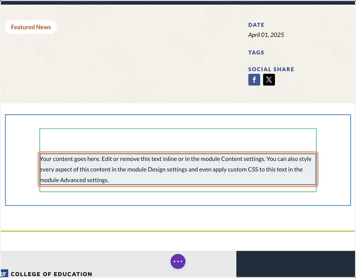 So the text box will appear in the editor