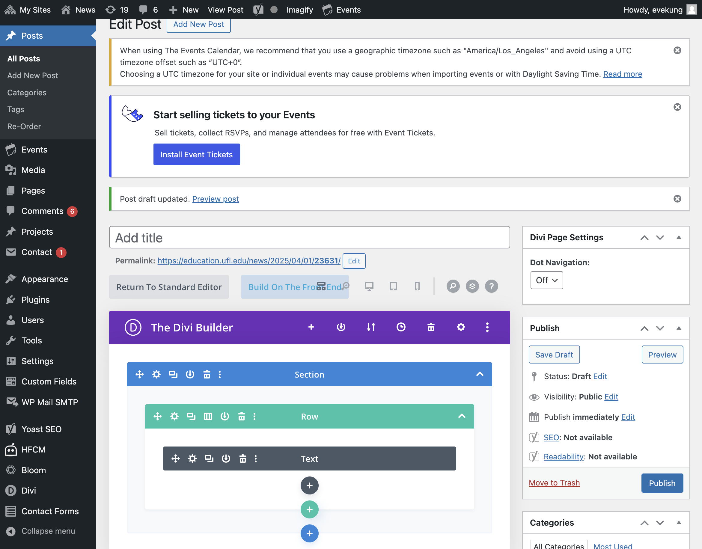 Click on Build On The Front End