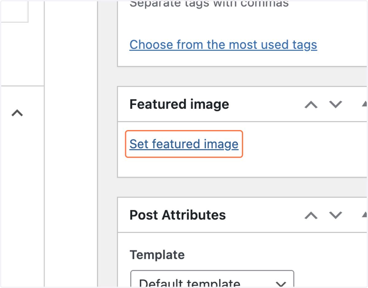 Click on Set featured image