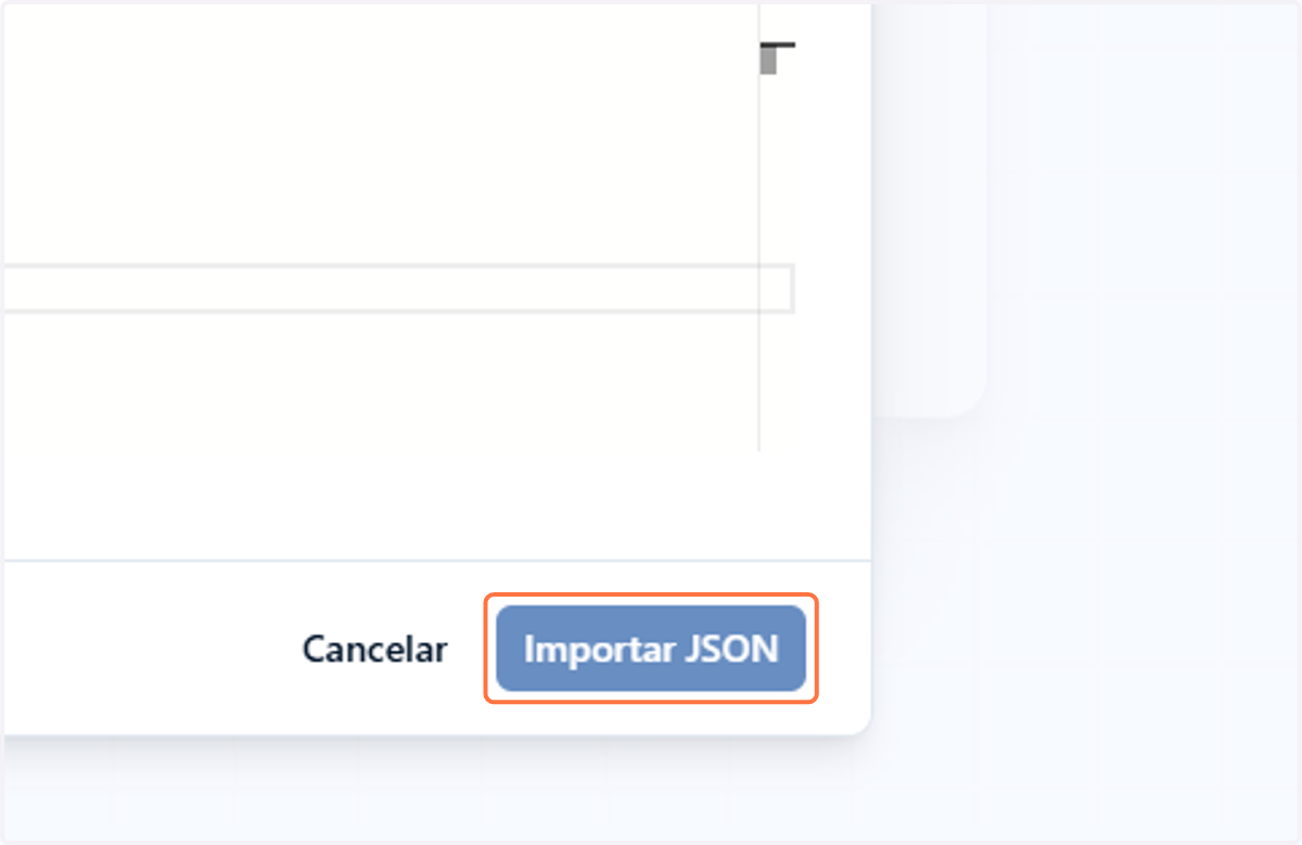 Clique em Importar JSON