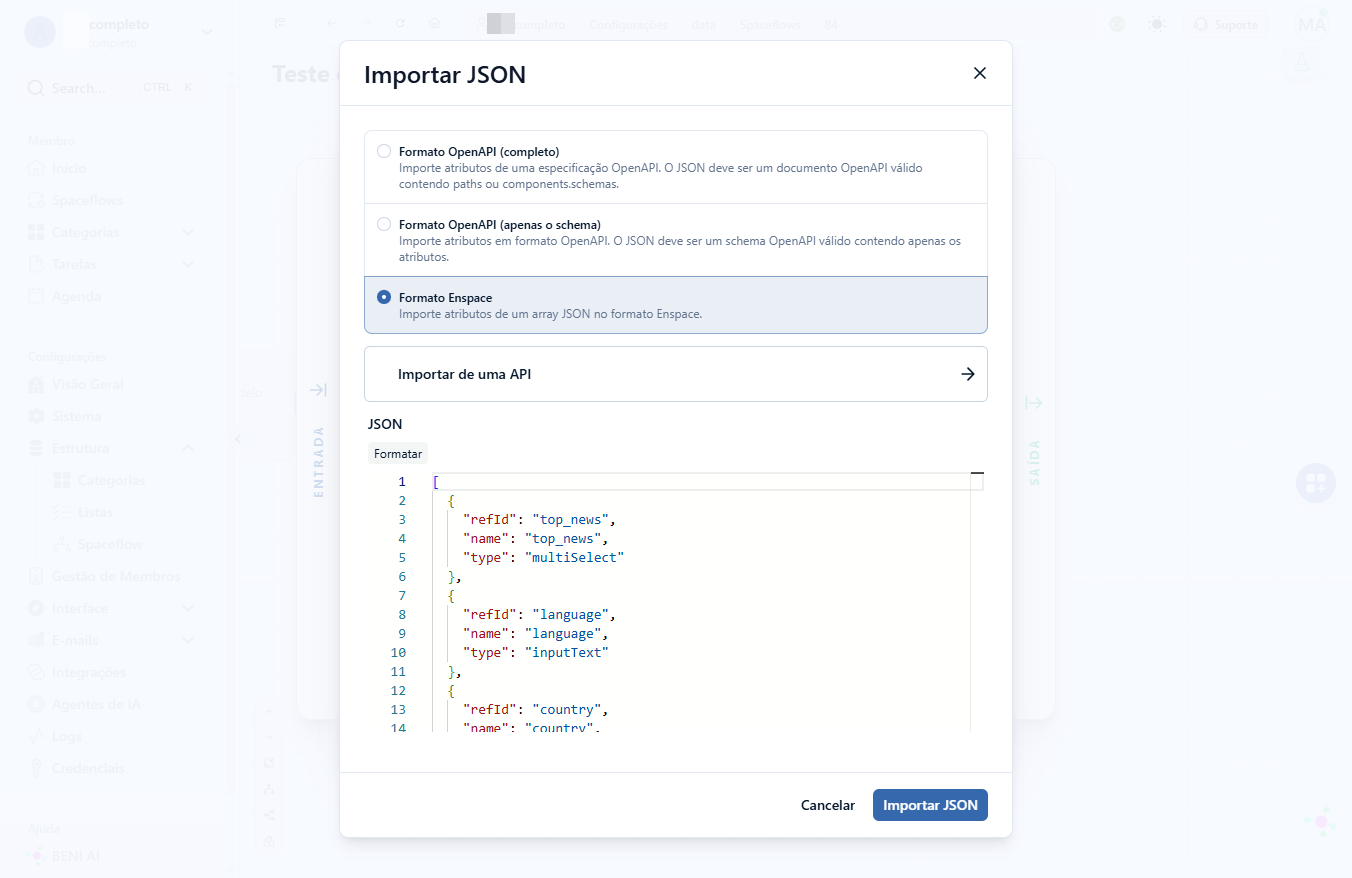 Dessa forma, o código JSON será extraído diretamente da API
