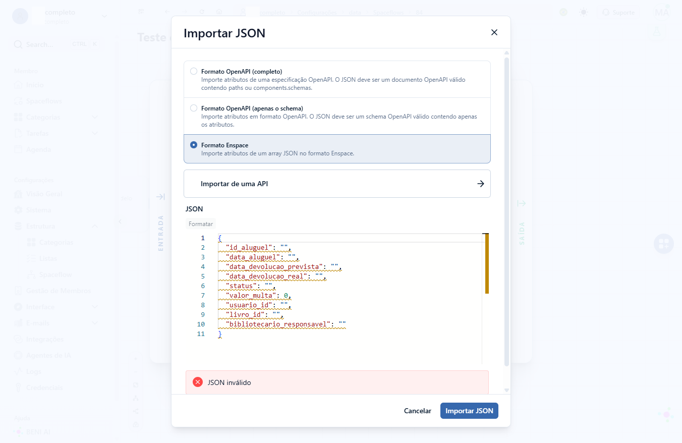 Por último, o Formato Enspace