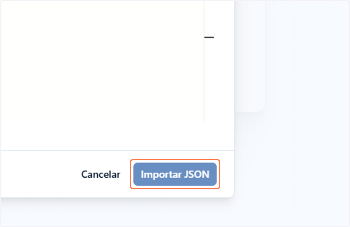 Clique em Importar JSON