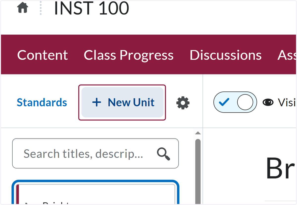 Click on New Unit