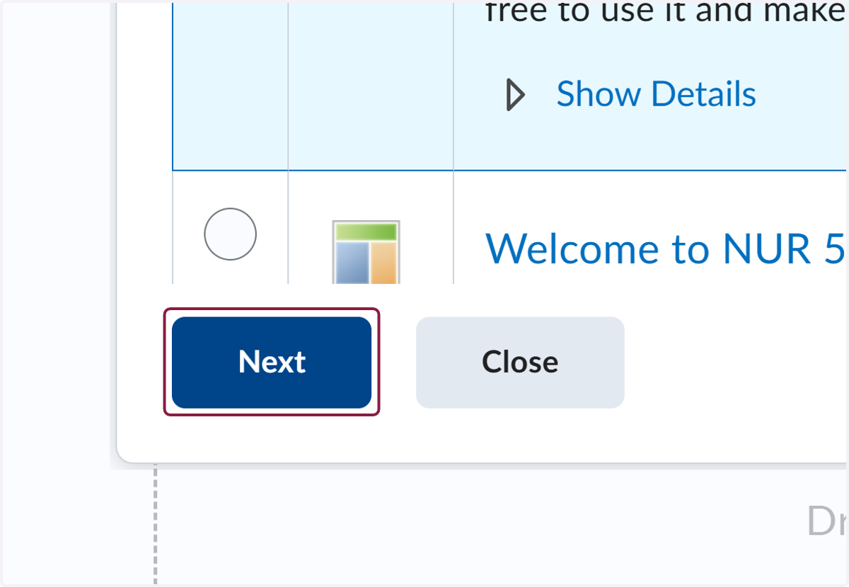 Click on Next