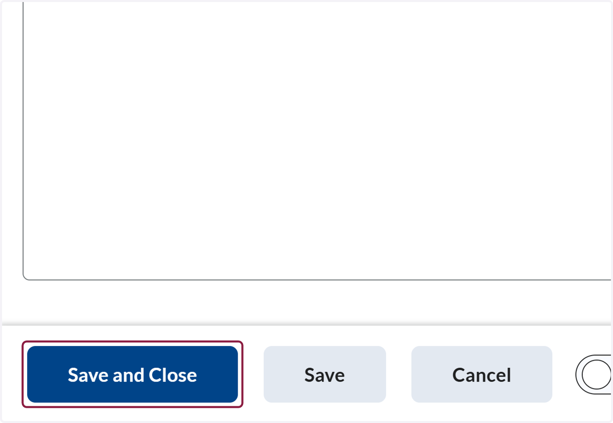 Click on Save and Close
