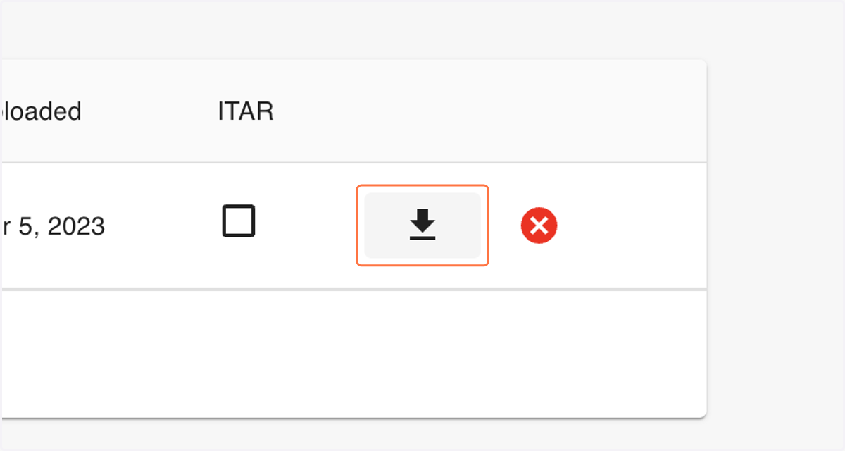 Scroll to the Relevant Files section and click the Download icon for the file you wish to download