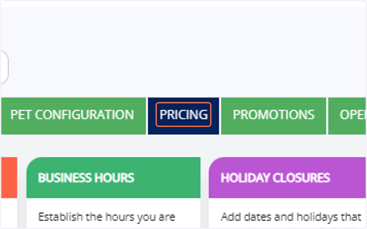 Click on "Pricing"