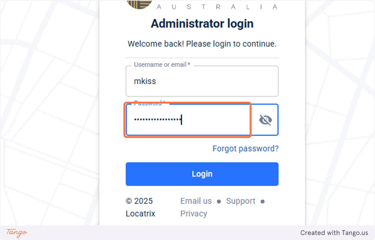 Logging in.