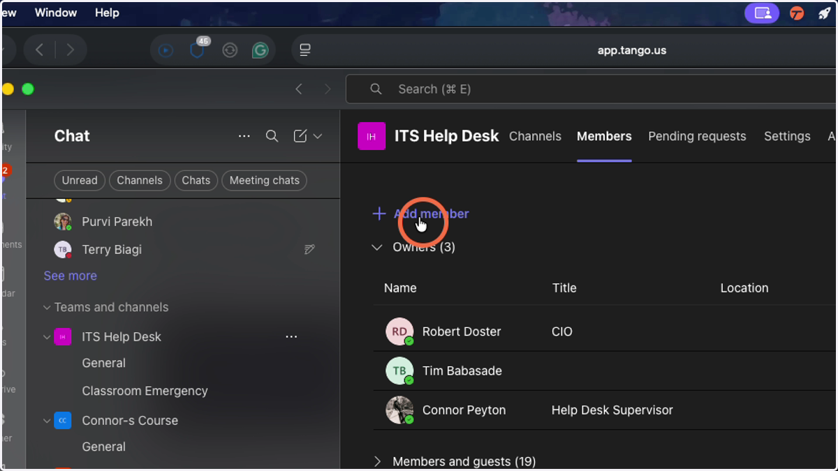 Click on Add Member