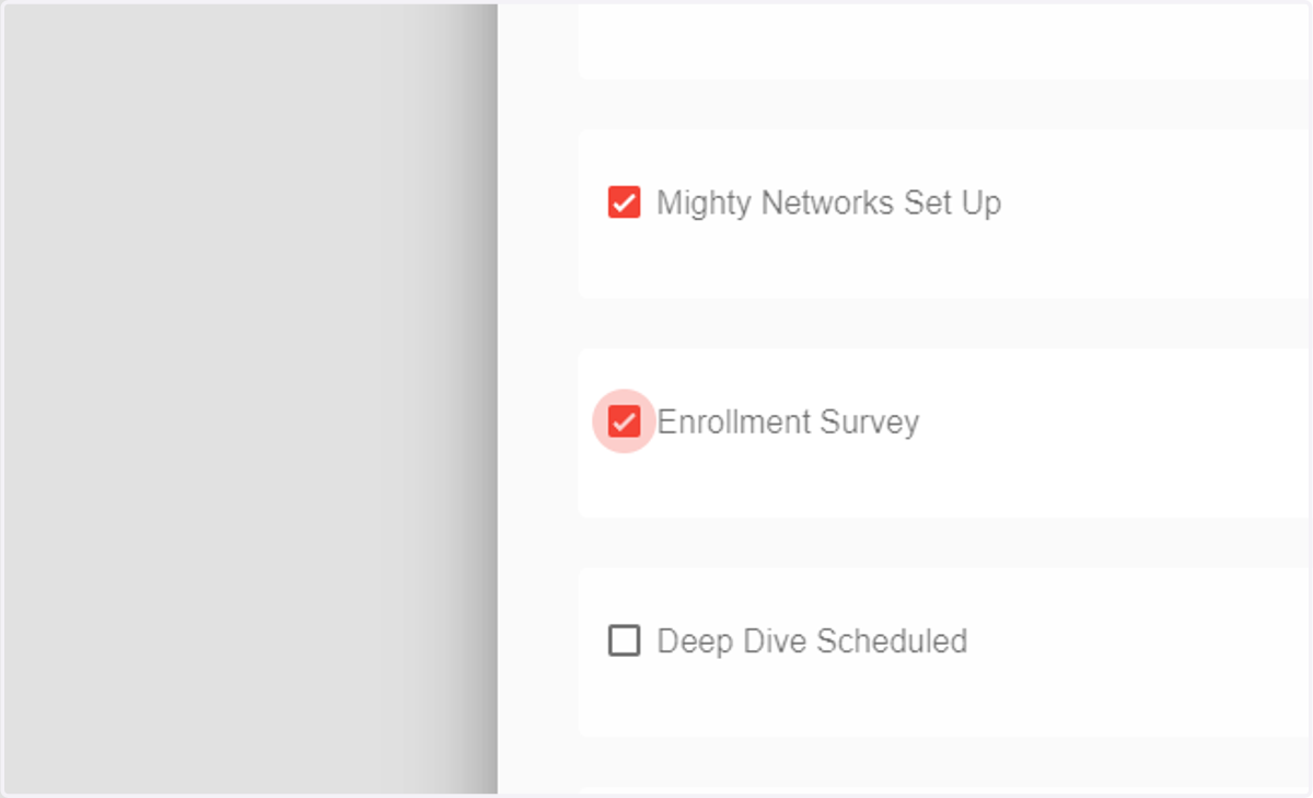 Check Enrollment Survey if the student has done it