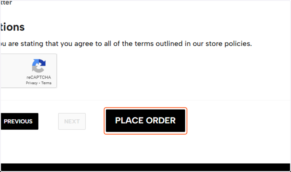 Click on PLACE ORDER