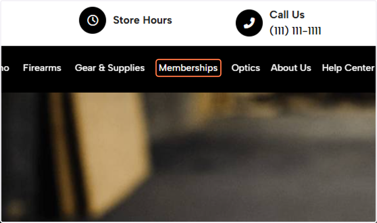 Click on Memberships