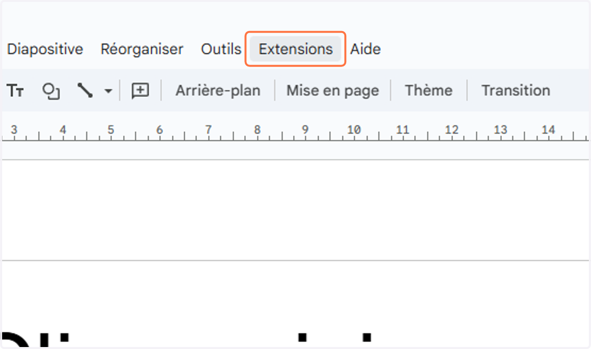 Clique sur Extensions