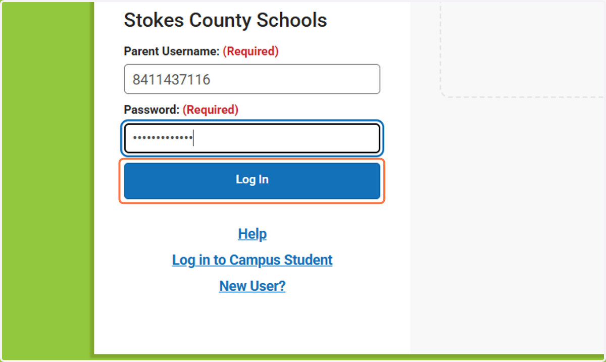Click on Log In