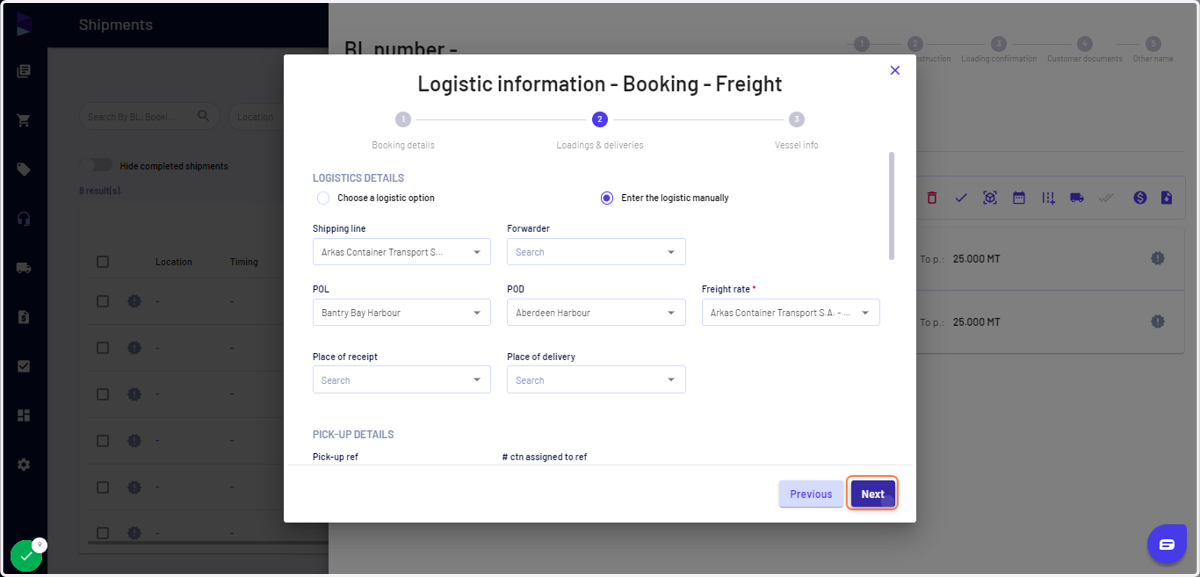 Fill in the details and click "Next"