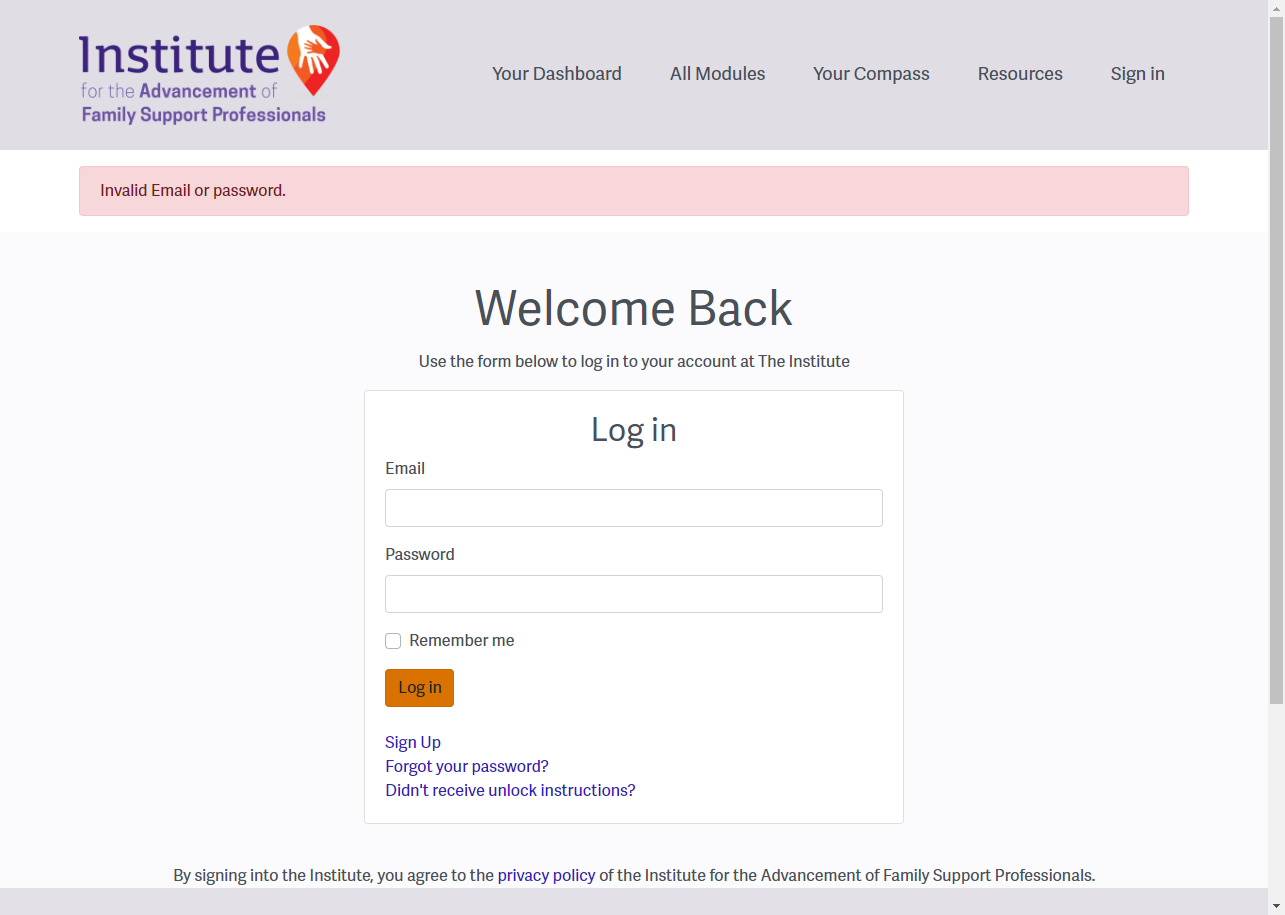 When the proctor shares the link to the exam, you may be prompted to log back into the Institute.