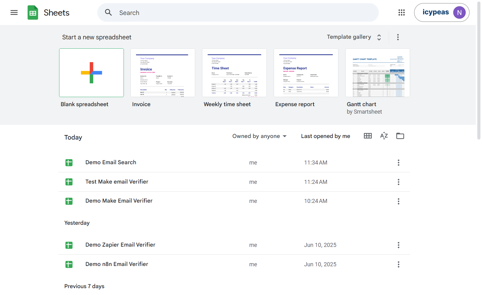 If you don’t have an existing Google Sheet, create a new one.