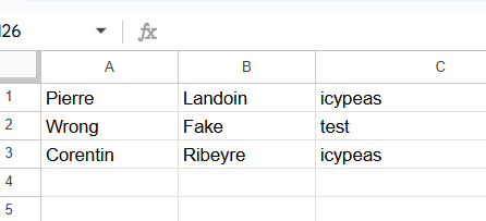 Copy the cells below, replacing the information with the ones you want to use.