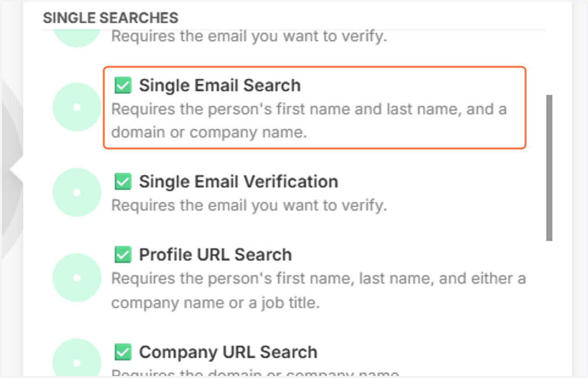 Select "Icypeas" then choose "Single Email Search".