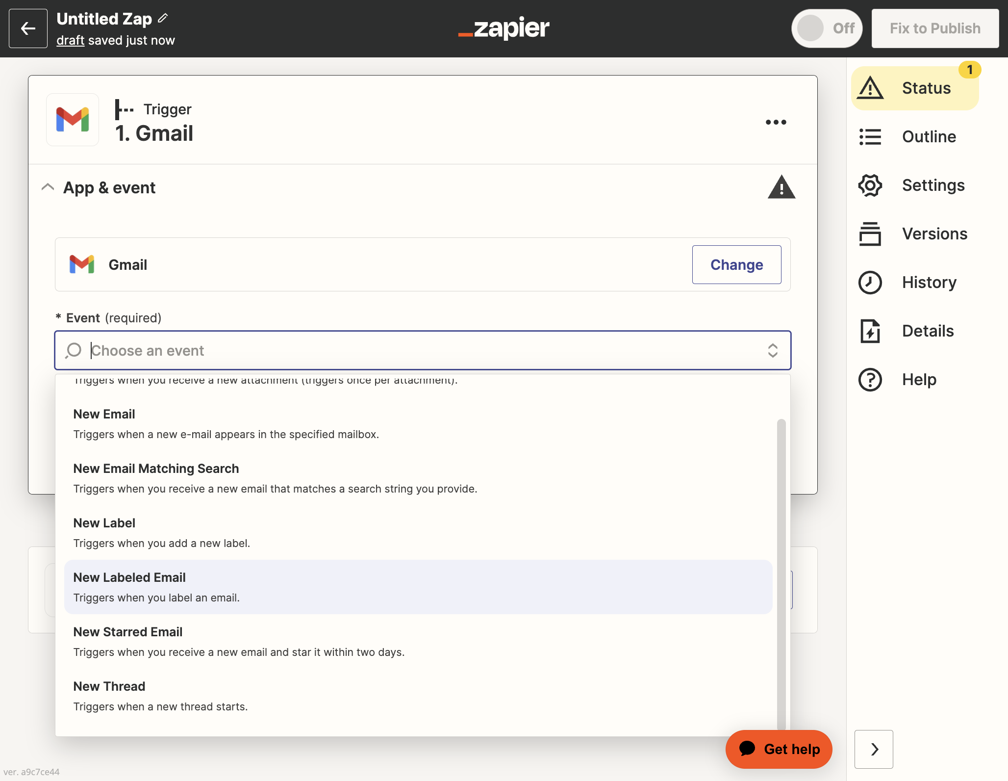 Zapier will give you all possible trigger options for that app