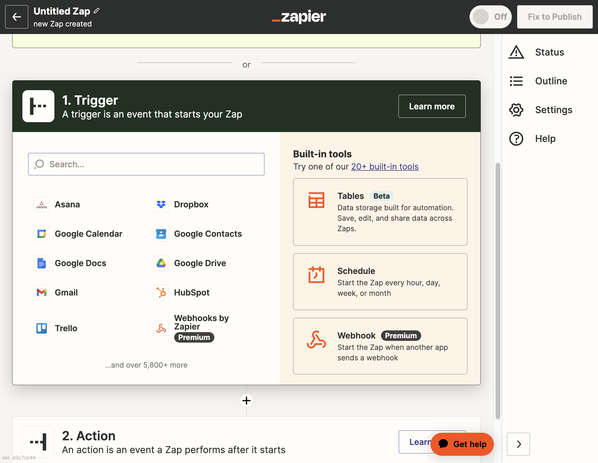 You can search for the app of your choice to be your Trigger...