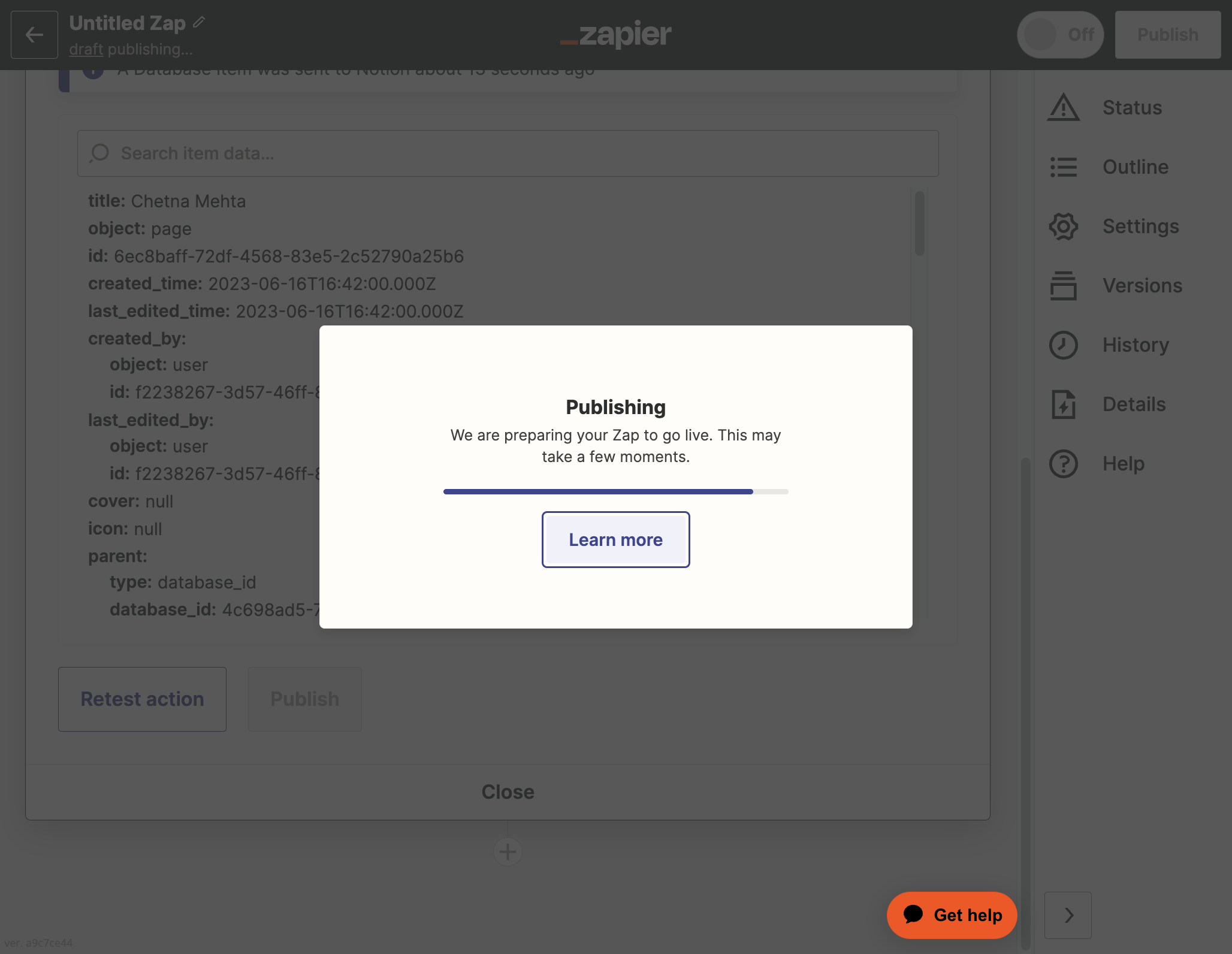 And just like that, you published your first Zap!