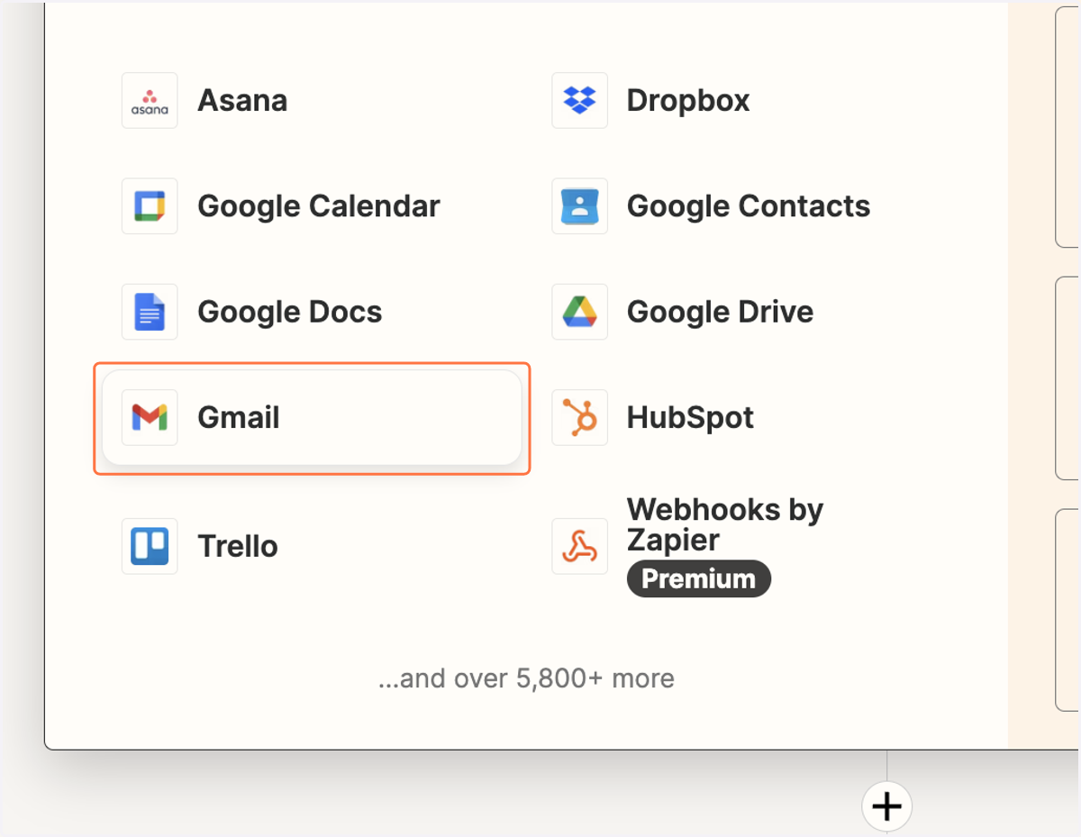 Or click on one of the popular apps provided