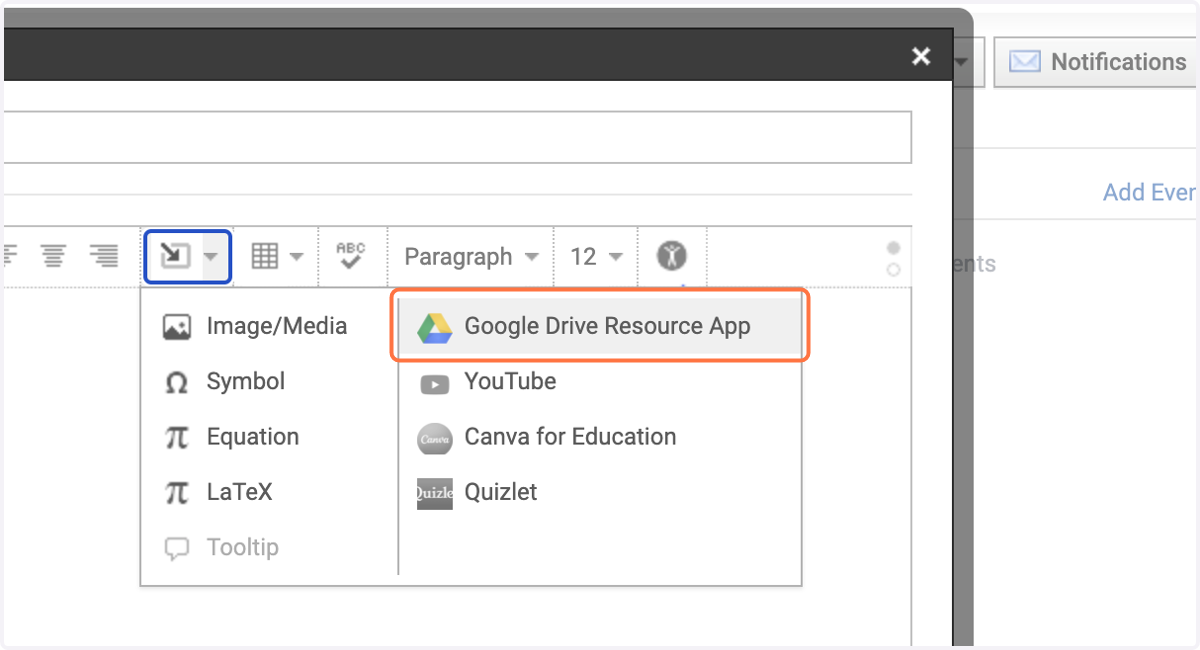 Click on Google Drive Resource App