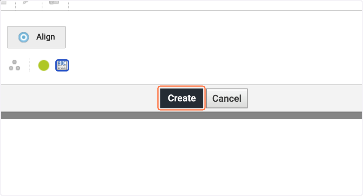 Click on Create