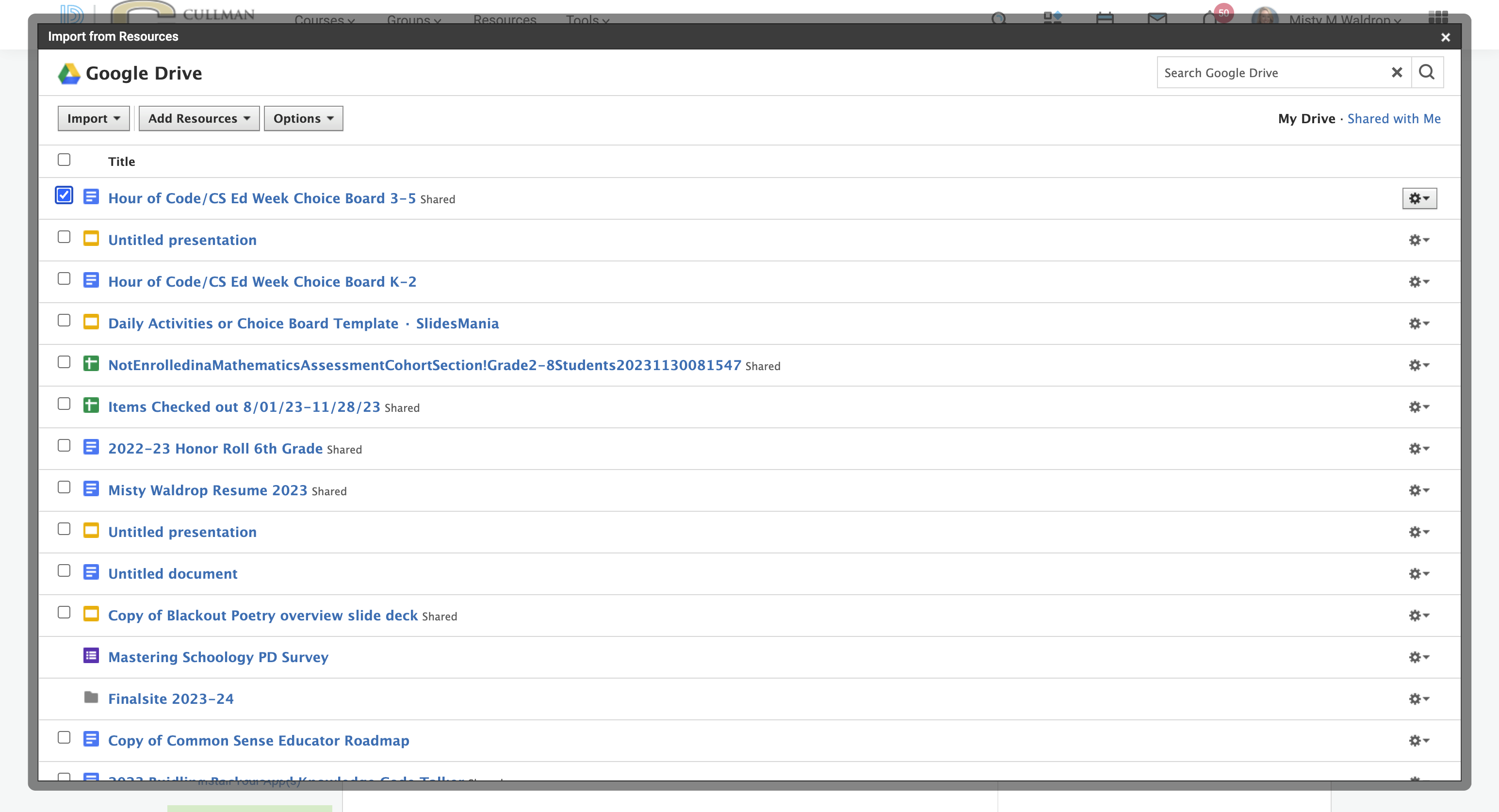 Click on The settings wheel on the right.
