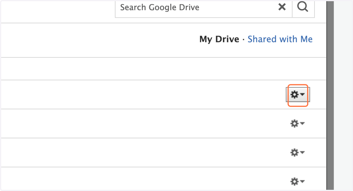 Click on The settings wheel on the right.