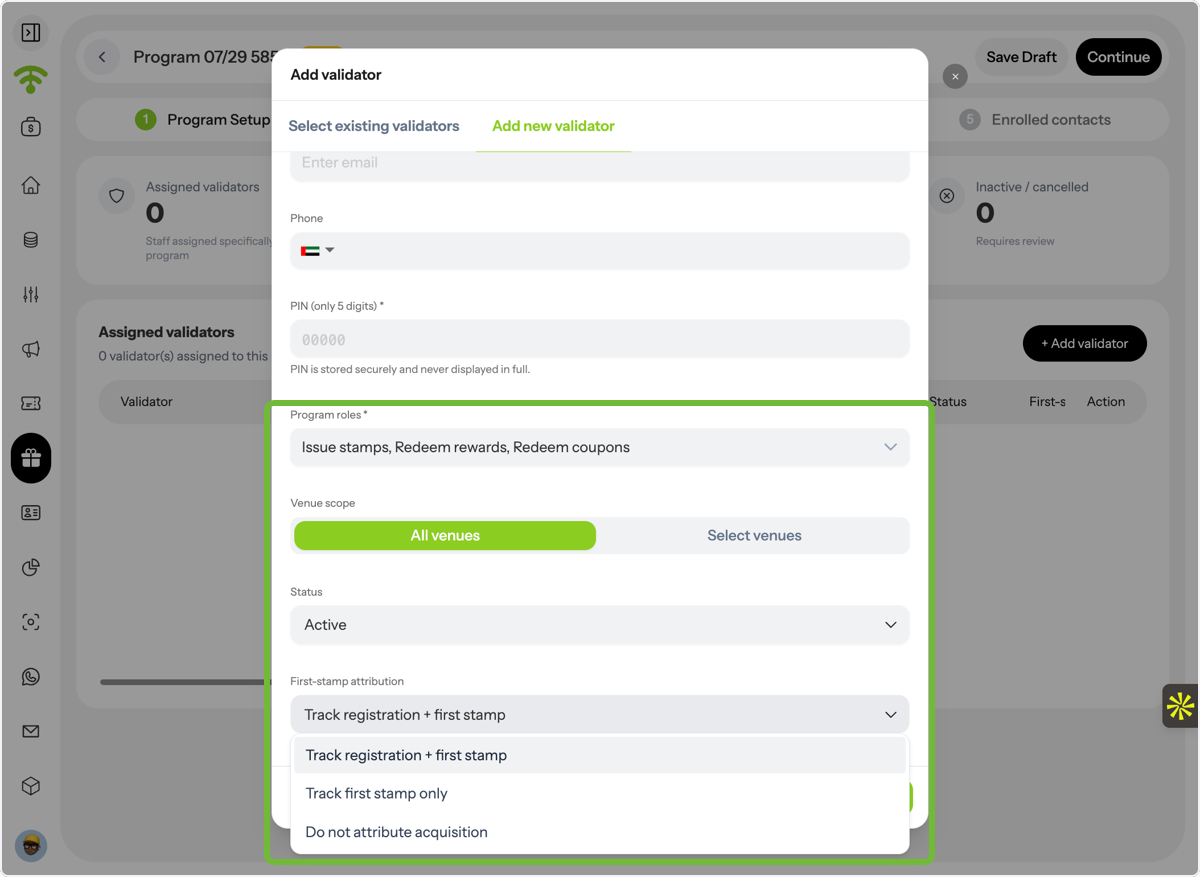 Assign Validator Permissions