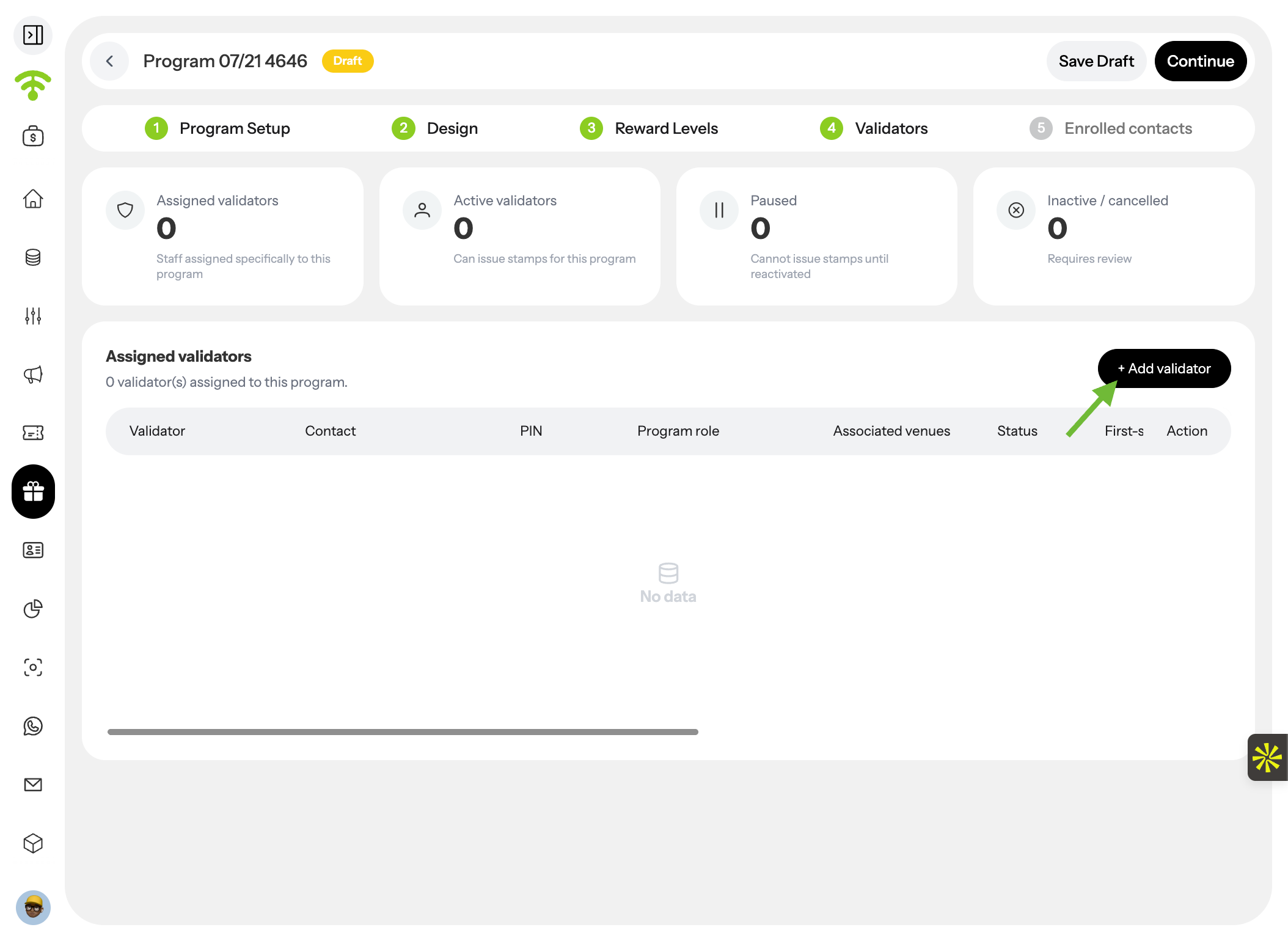 Manage Validators