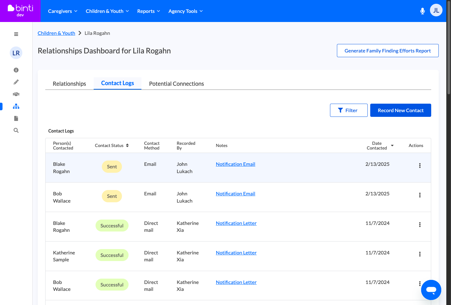 You are redirect to contact logs where you can view message statuses