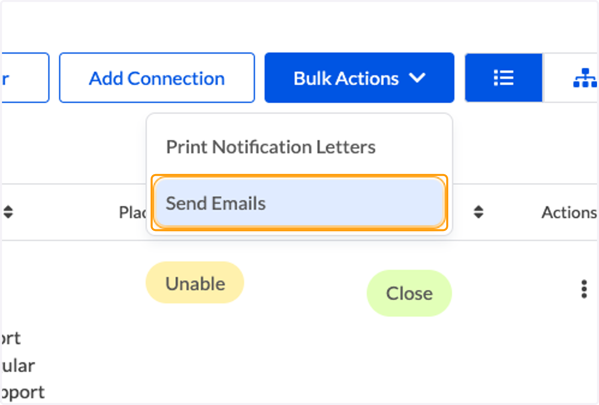 Click on Send Emails