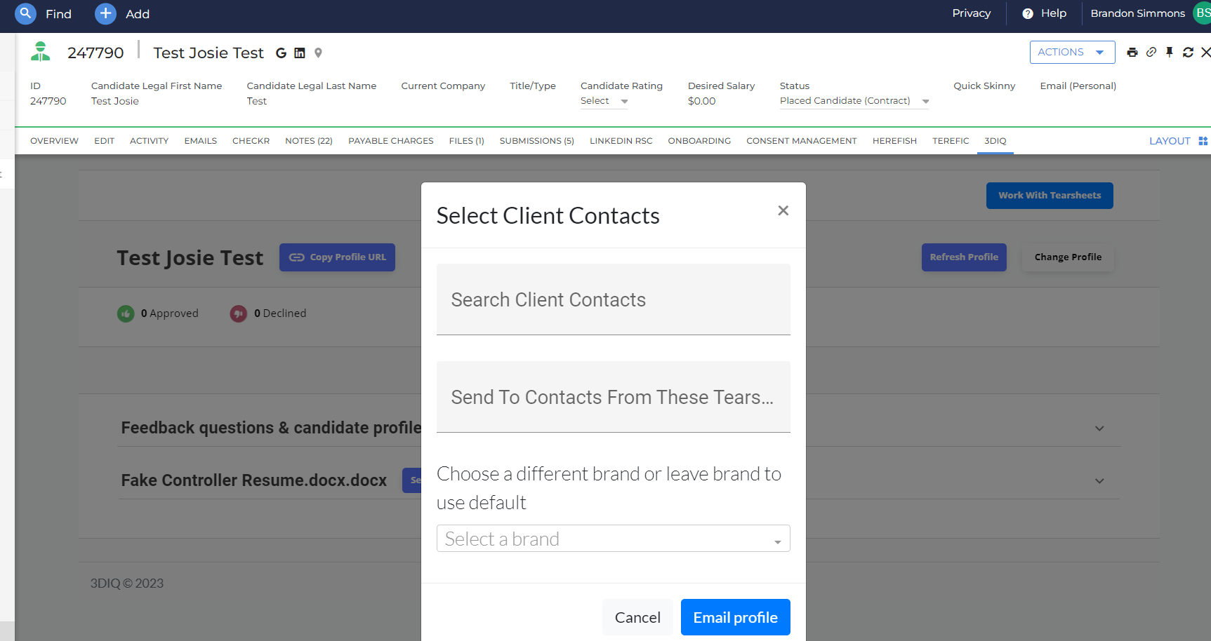 Sales: Select the way you want to send the MPC
