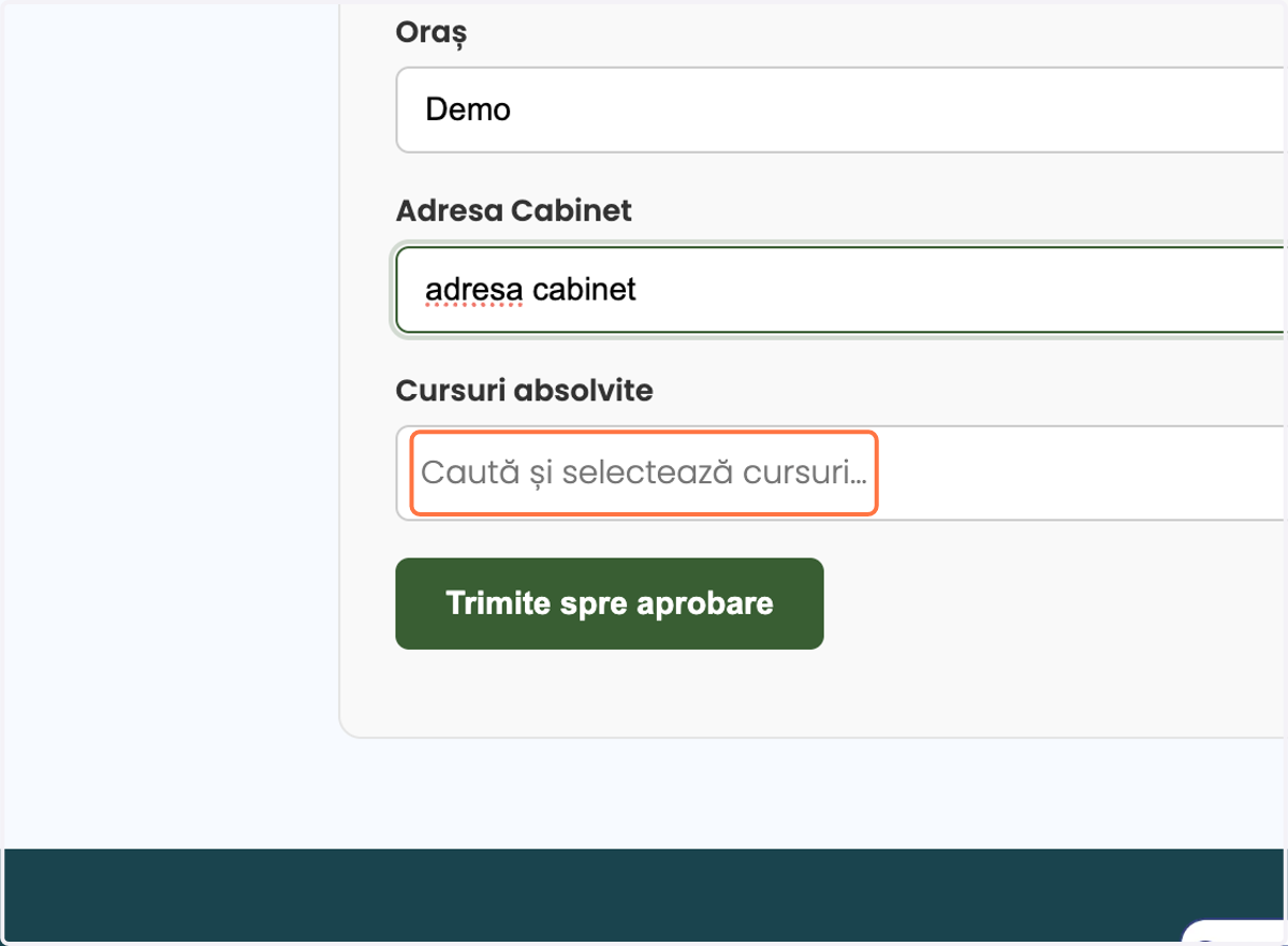 Click on Caută și selectează cursuri…