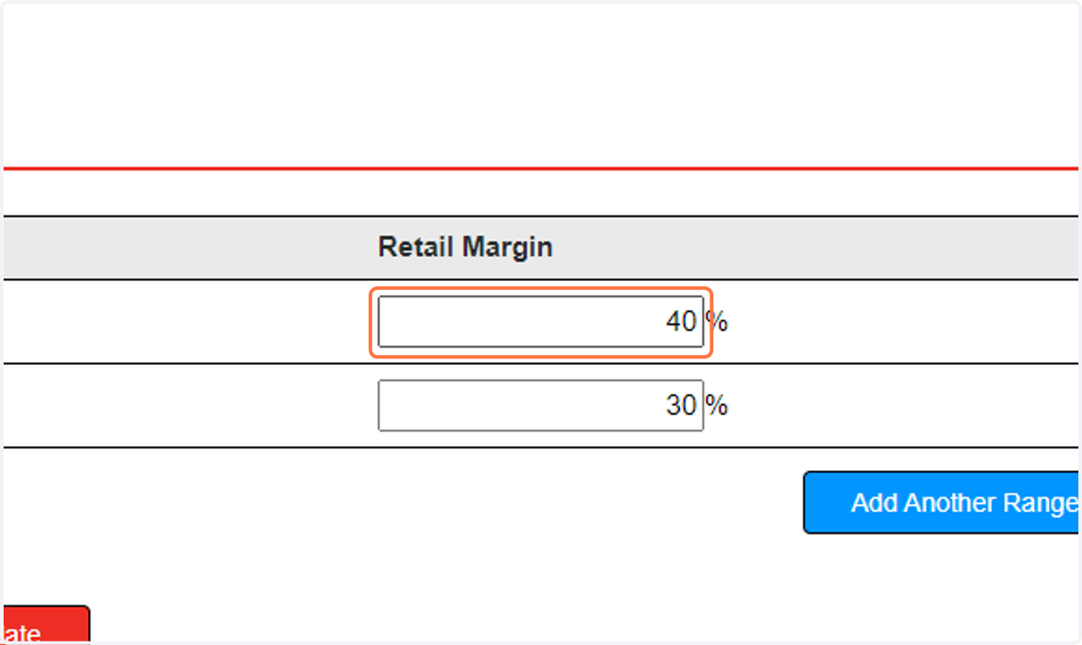 Click on Margin Percentage