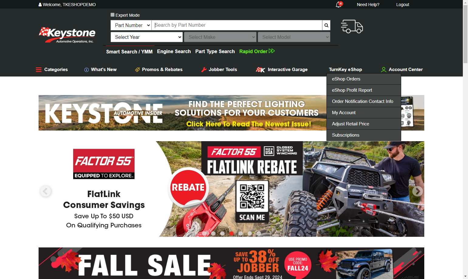 Click on TurnKey eShop